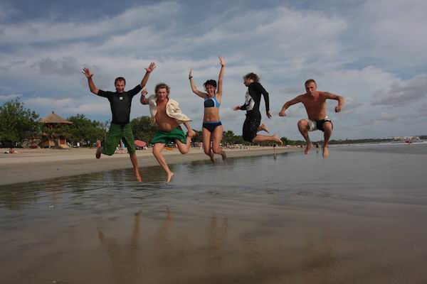 Surfing in Bali